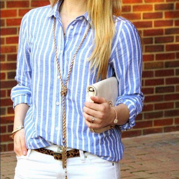 J. Crew Tops - Jcrew Striped Boy Shirt